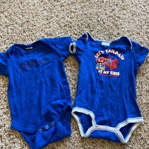 2 - 24mo KU Kansas Jayhawks onesies
